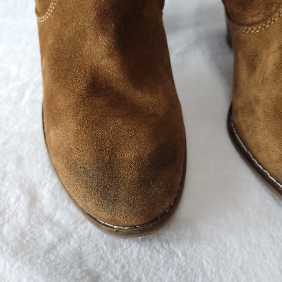 Zodiac Pandell USA brown  suede ankle buckle slouch boot size 8.5 - Picture 3 of 16